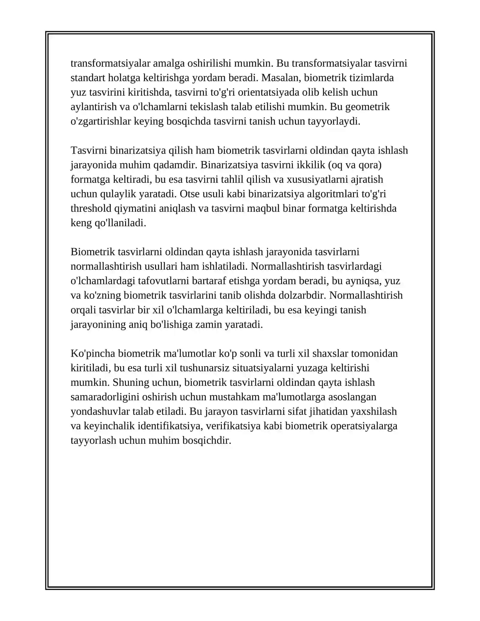 BIOMETRIK TASVIRLARNI QAYTA ISHLASH 3