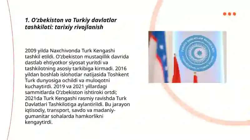 Oʻzbekiston va Turkiy davlatlar tashkiloti: tarixiy rivojlanish 3