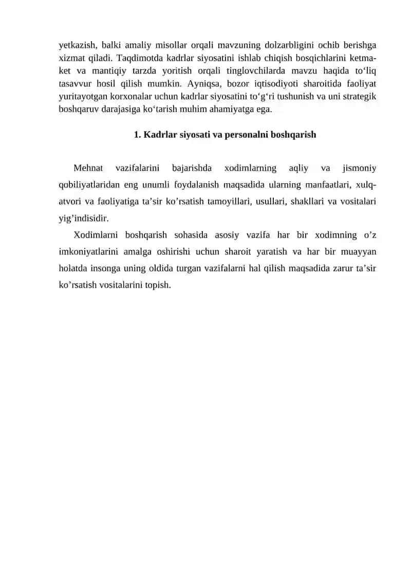 Kadrlar siyosati va personalni boshqarish 3
