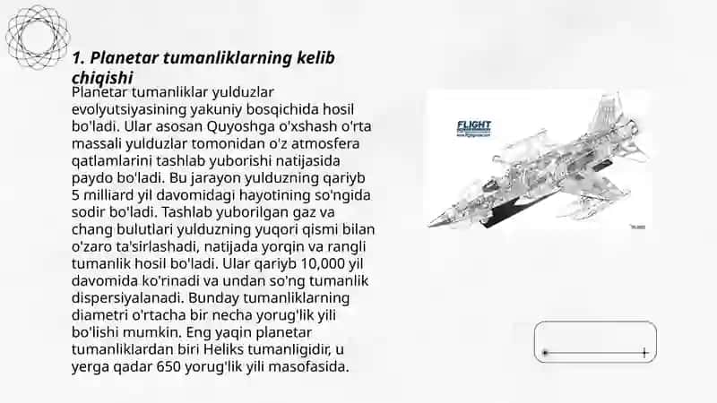 Planetar tumanliklar. Yulduz atmosferasi modellari 3