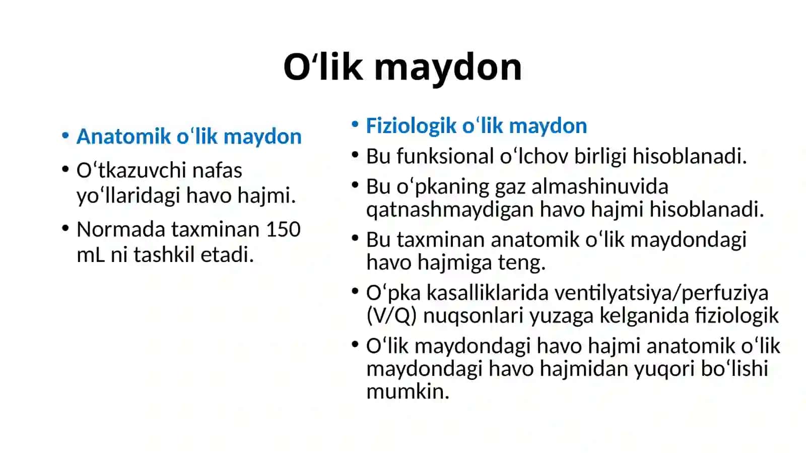Nafasolish fiziologiyasi 3