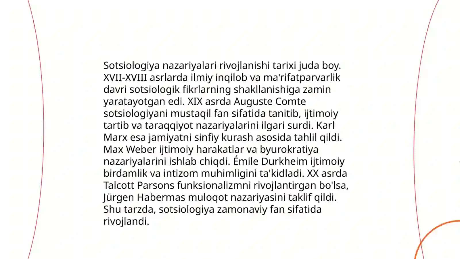 Sotsiologiya tarixida ayrim nazariyalar va ularni o'rganish ahamiyati 3