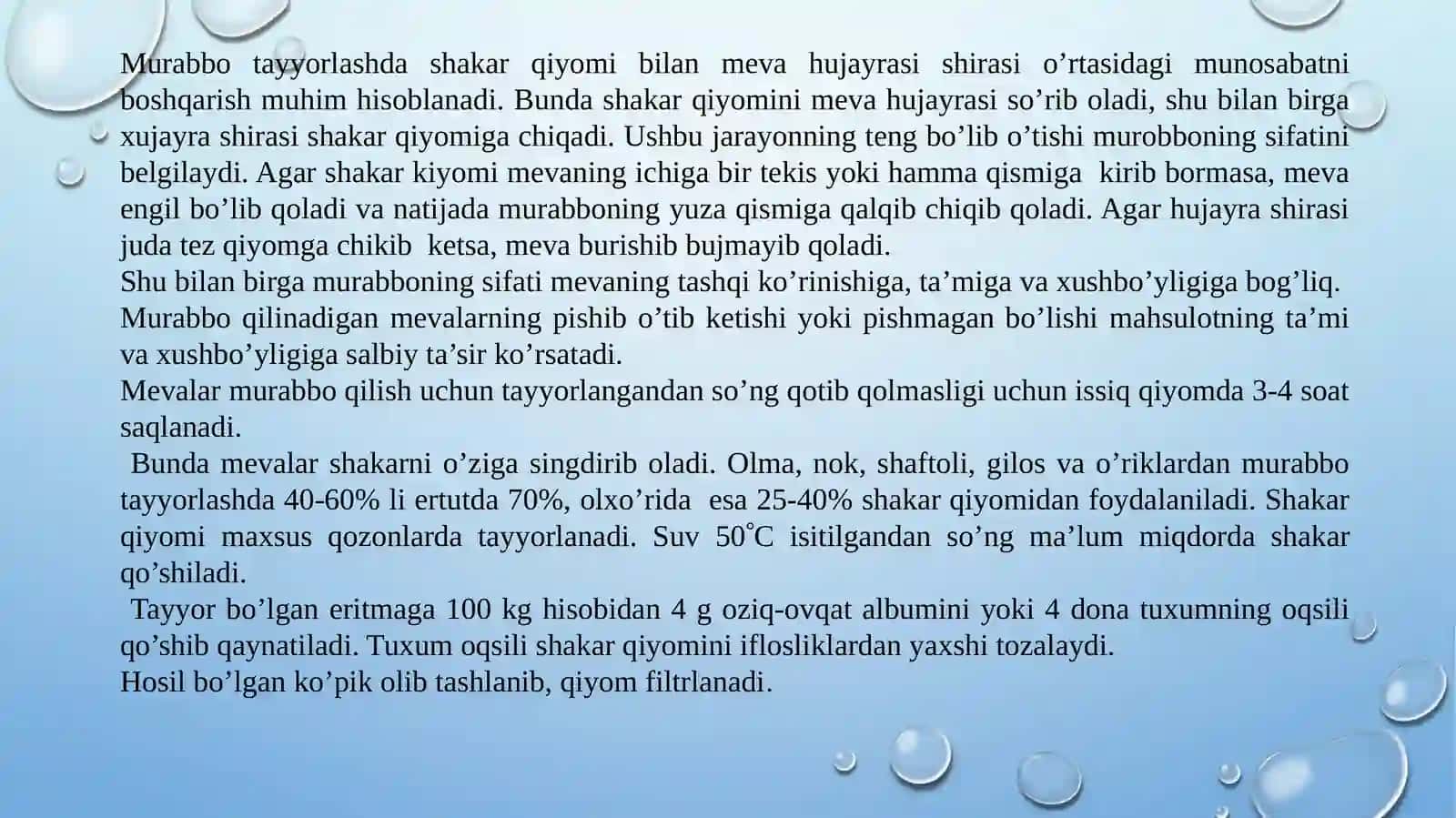 MEVALARNI QAND BILAN КONSERVALASh 3