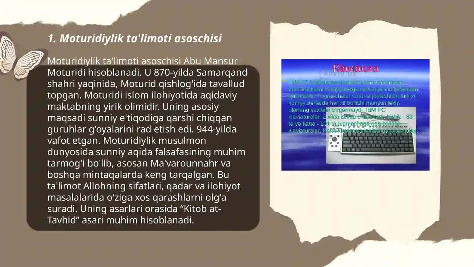 Moturidiylik va ash'ariylik yoʻnalishlari boʻyicha taqdimot 3