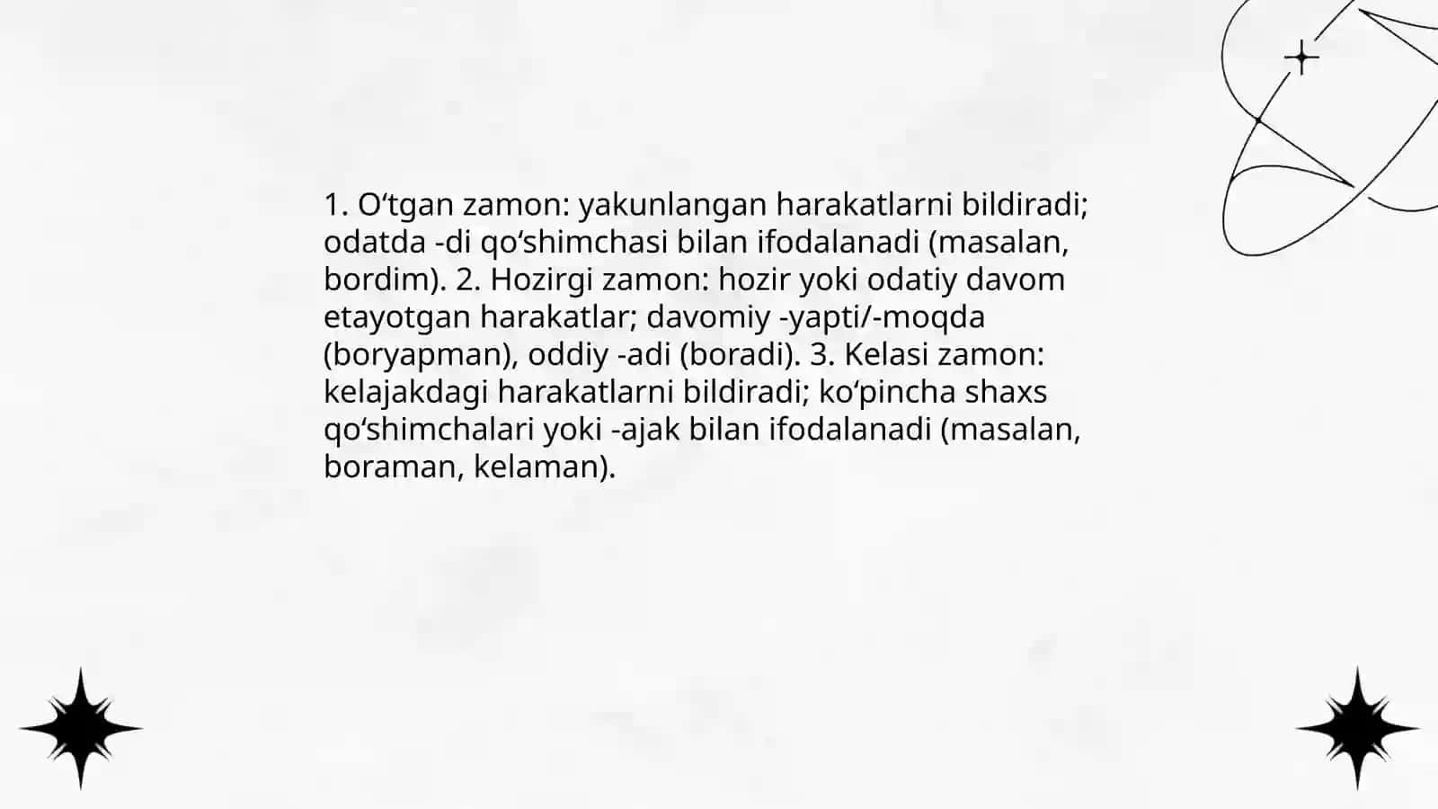 Fe'lning munosabat shakllari 3