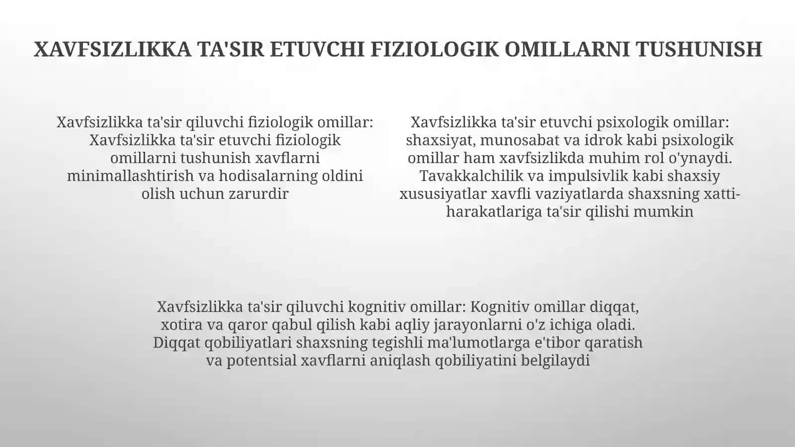 Insonning Fiziologik Va Psixologik Tavsiflarning Xavfsizlikni Ta'Minlashdagi O'Rni 3