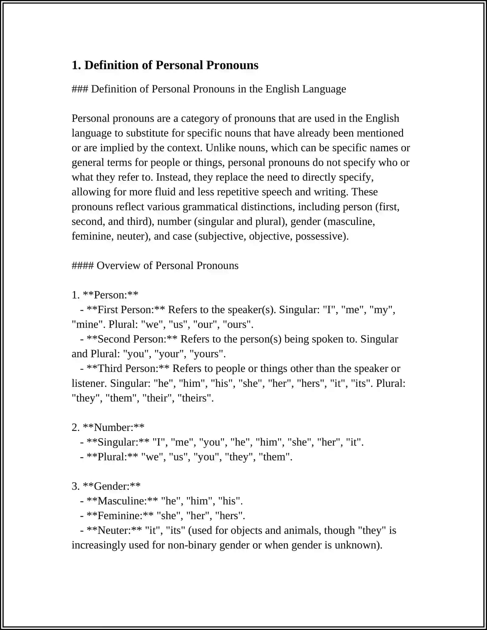 PERSONAL,POSSESSIVE AND REFLEXIVE PRONOUNS 3