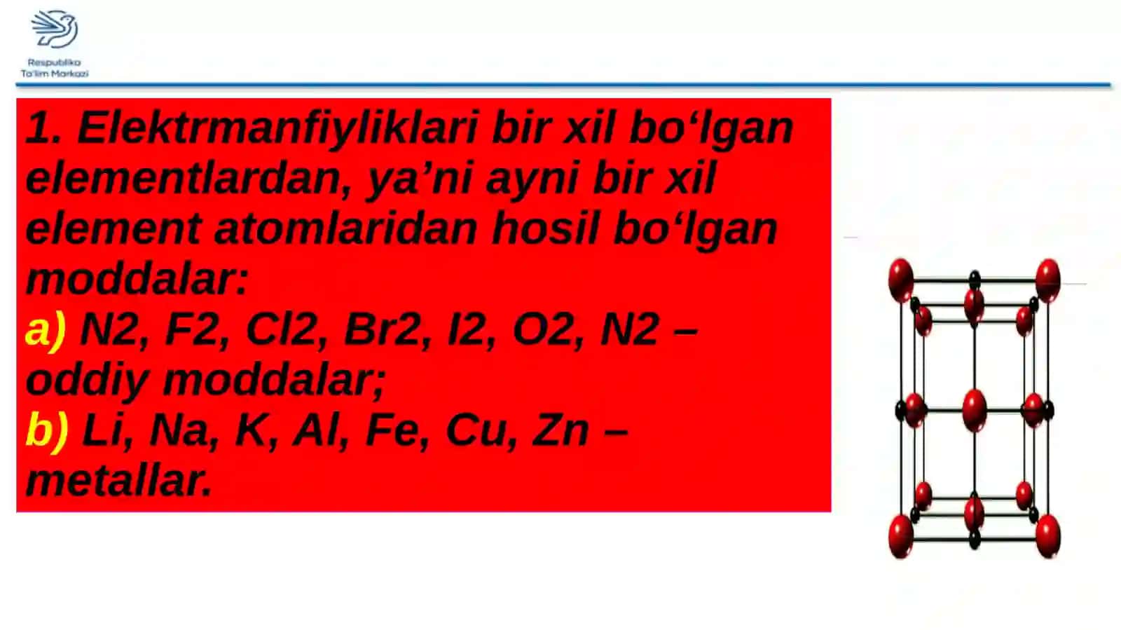 Kimyoviy bog'lanish turlari 3