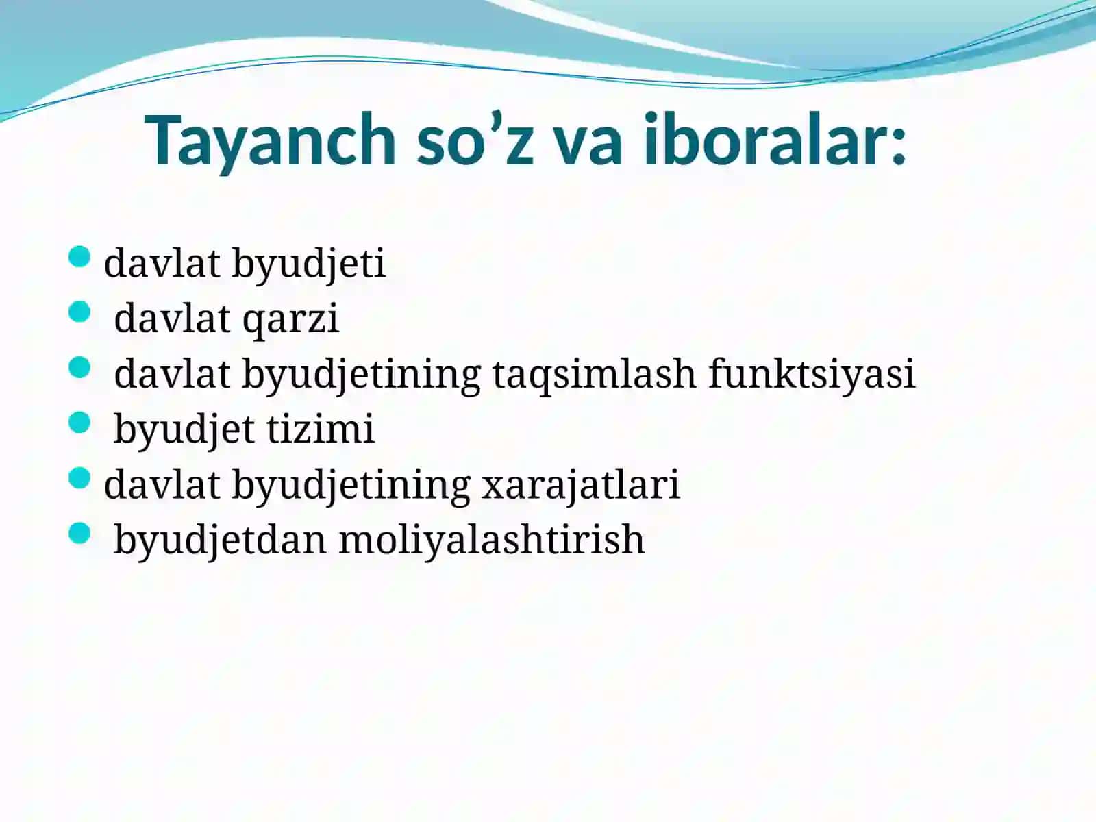 Davlat Budjeti. Budjet Taqchilligi va Davlat Qarzi 3