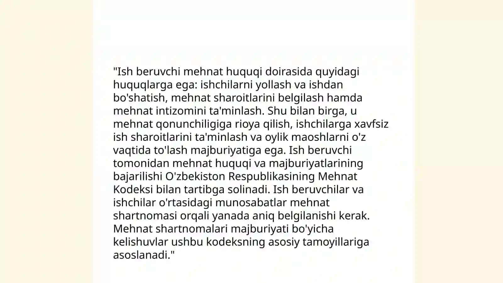 Ish beruvchilar mehnat huquqining subyekti sifatida 3