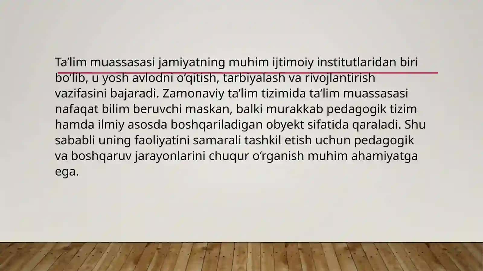 Ta'lim muassasasi pedagogik tizim va ilmiy boshqaruv obyekti sifatida 3