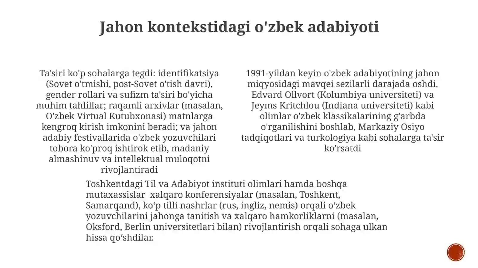 Oʻzbek adabiyotshunoslari va ularning fan rivojida tutgan o'rni 3