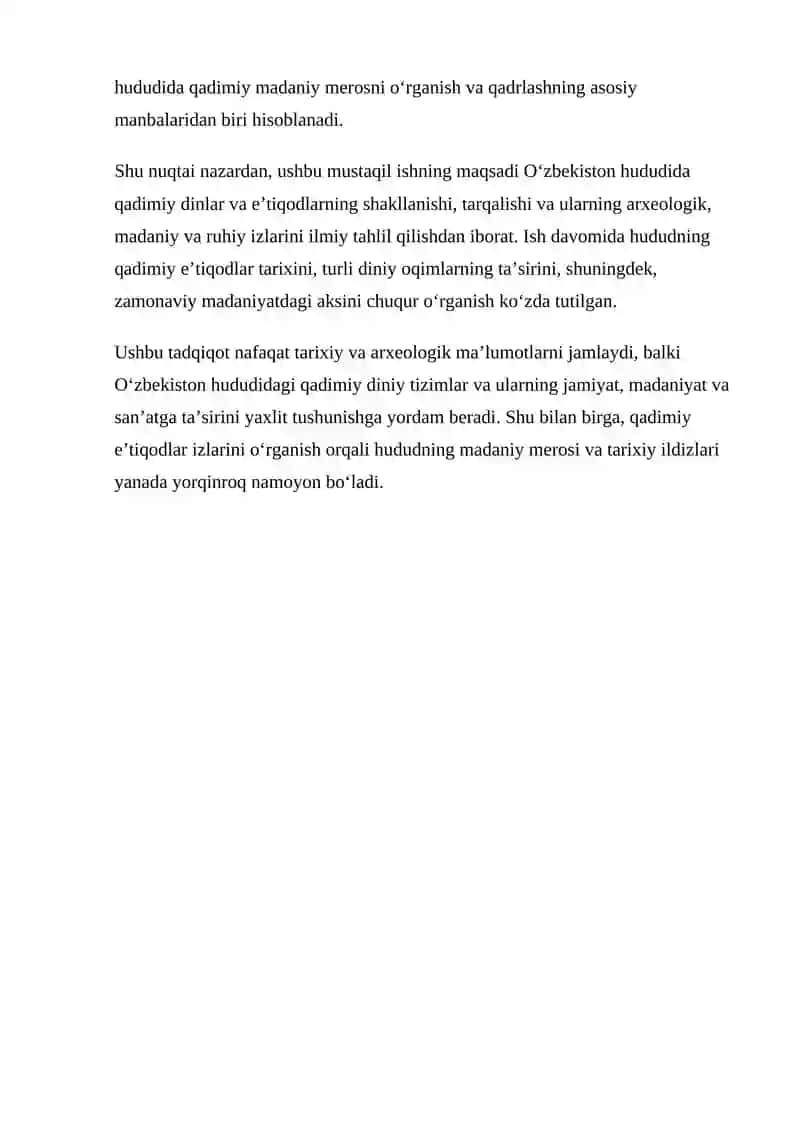 Oʻzbekiston hududida Qadimiy Dinyatlar, Eʼtiqodlar va Ularning Izlari 3