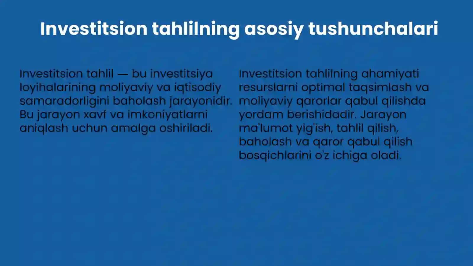 Investitsion tahlil 3