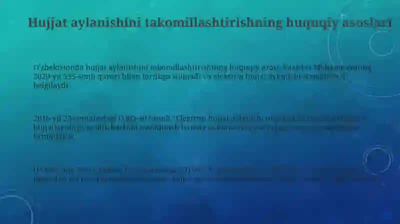 Oʻzbekiston respublikasida hujjatchilikning takomillashuvi 3