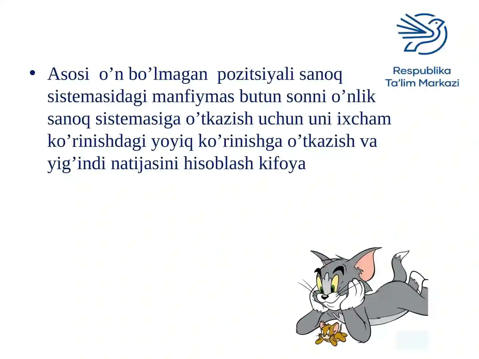 Bir sanoq sistemasidagi sonlarni boshqa sanoq sistemasiga o’tkazish 3