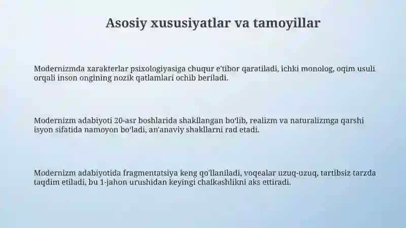 Yohan modernizm adabiyoti 3