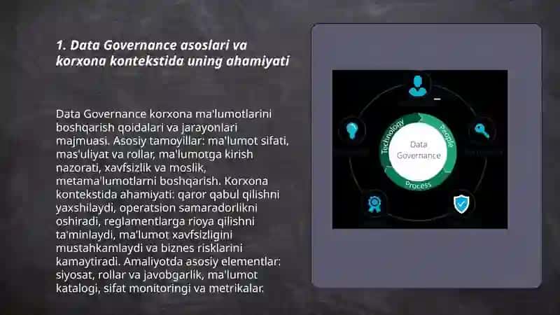 Korxonalar uchun Data Governance siyosati 3