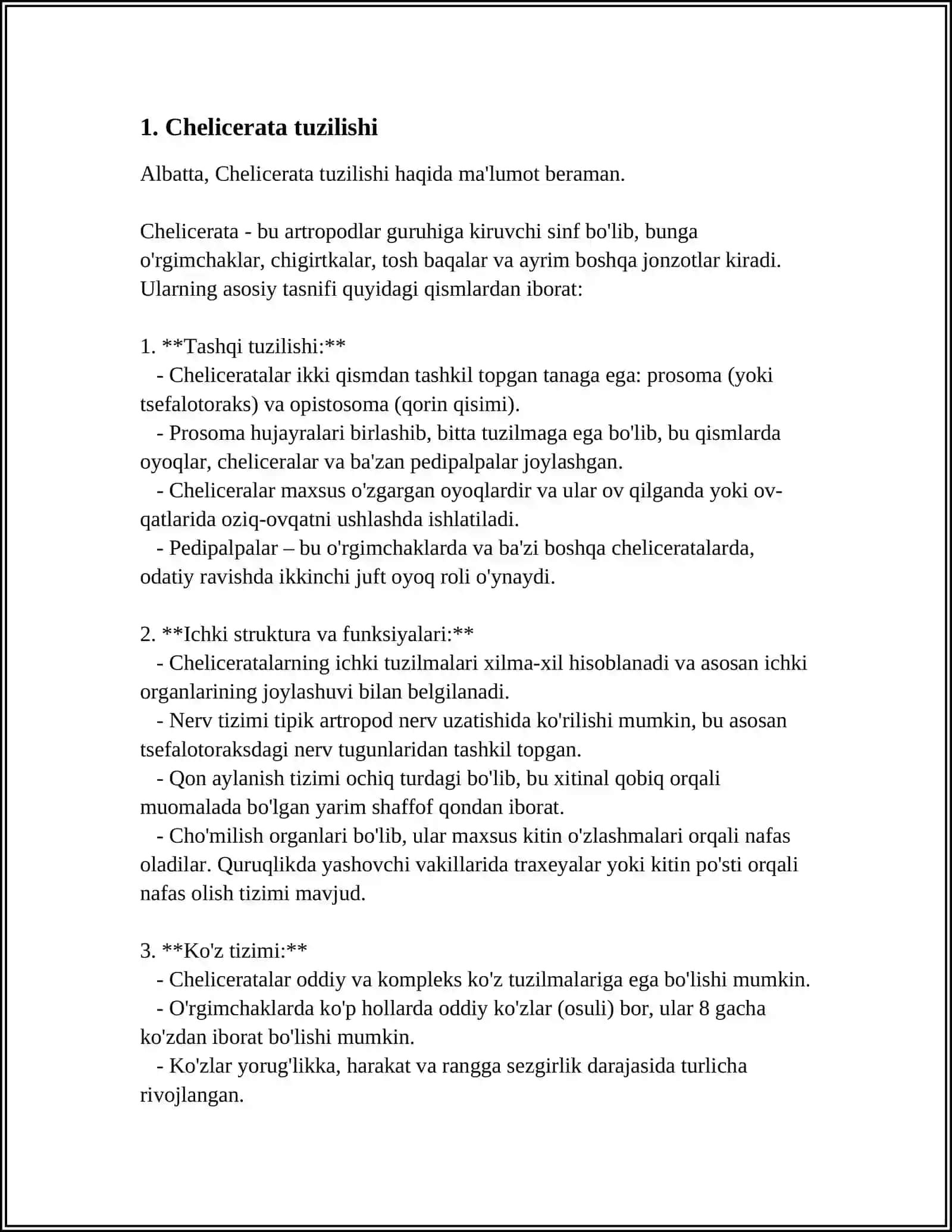 XELISEROLILAR KENJA TIPI- CHELICERATA 3