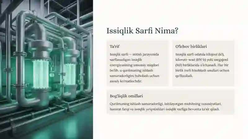 Isitish Qurilmalarining Issiqlik Sarfini Hisoblash 3