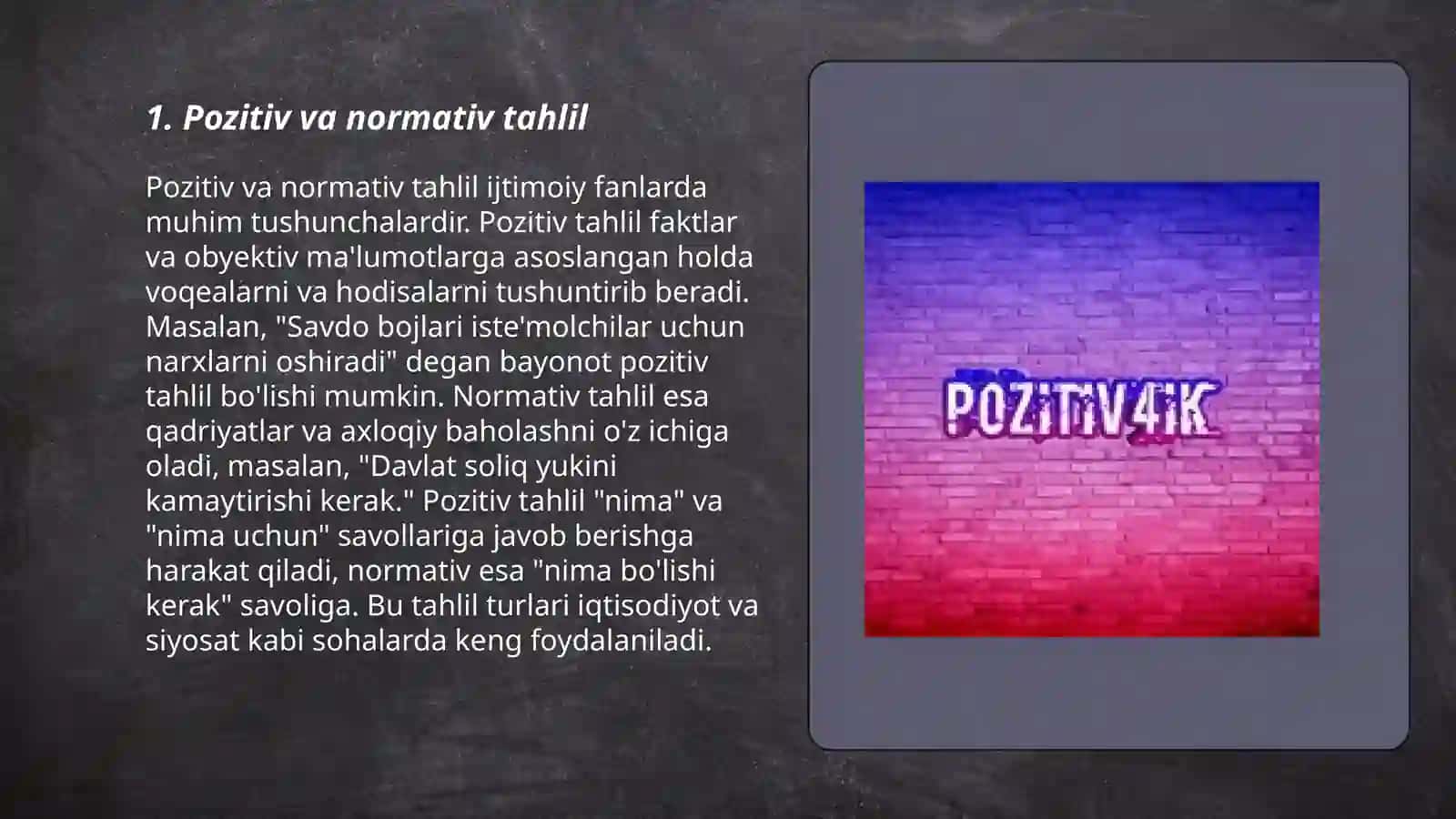 Pozativ va normativ Mikroiqtisodiyot 3