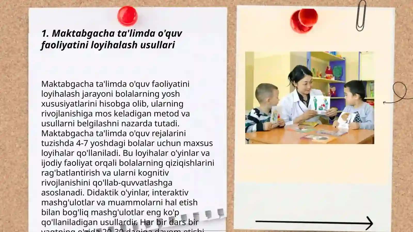 Maktabgacha ta'limda o'quv faoliyatini loyihalash usullari 3