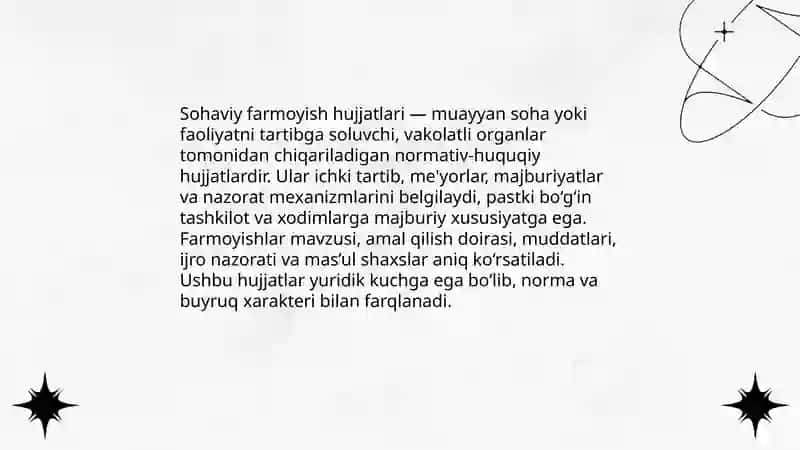 Sohaviy farmoyish hujjatlari 3