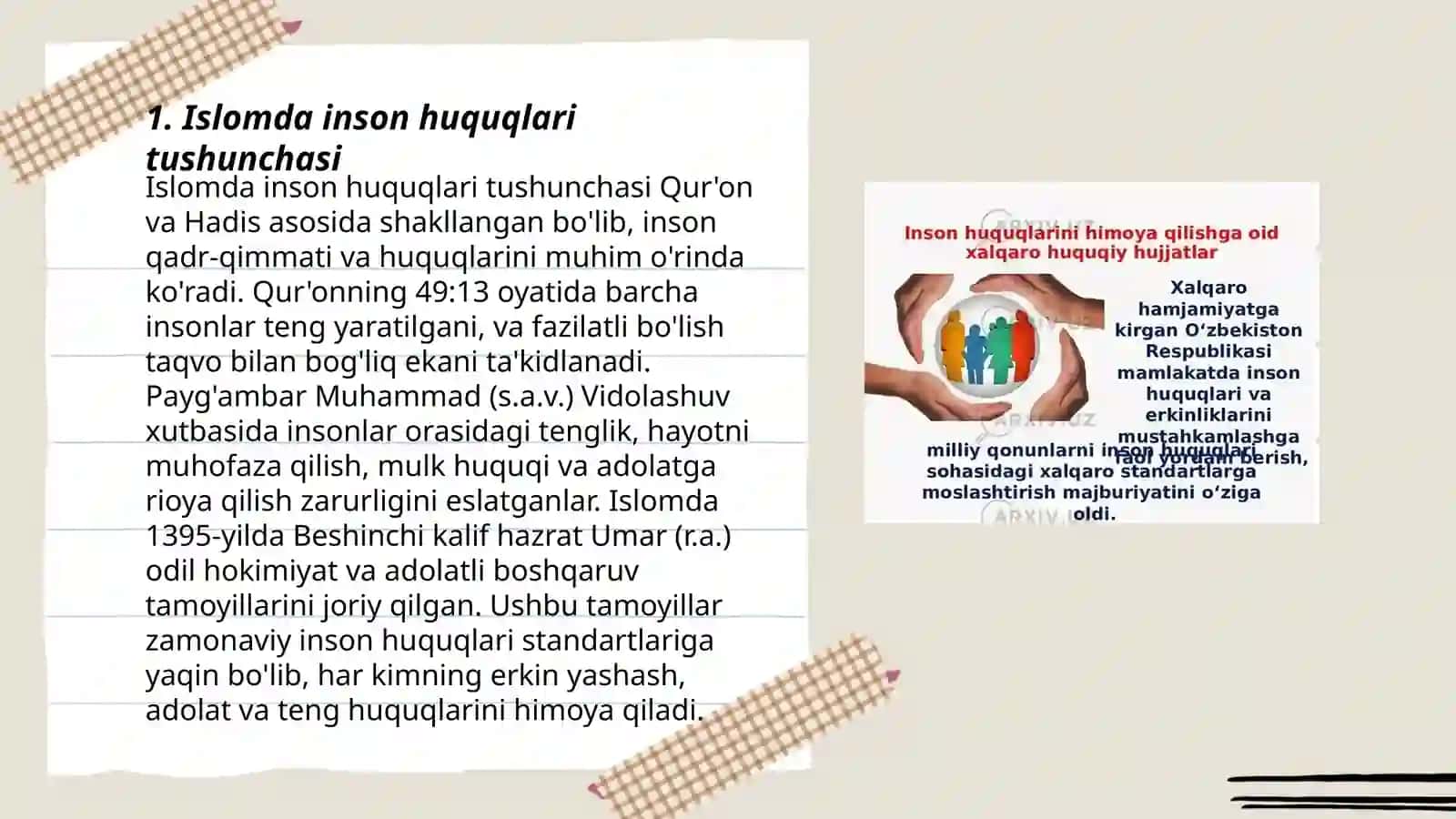 Islomda inson huquqlari himoyasi ijtimoiy tenglik, adolat 3