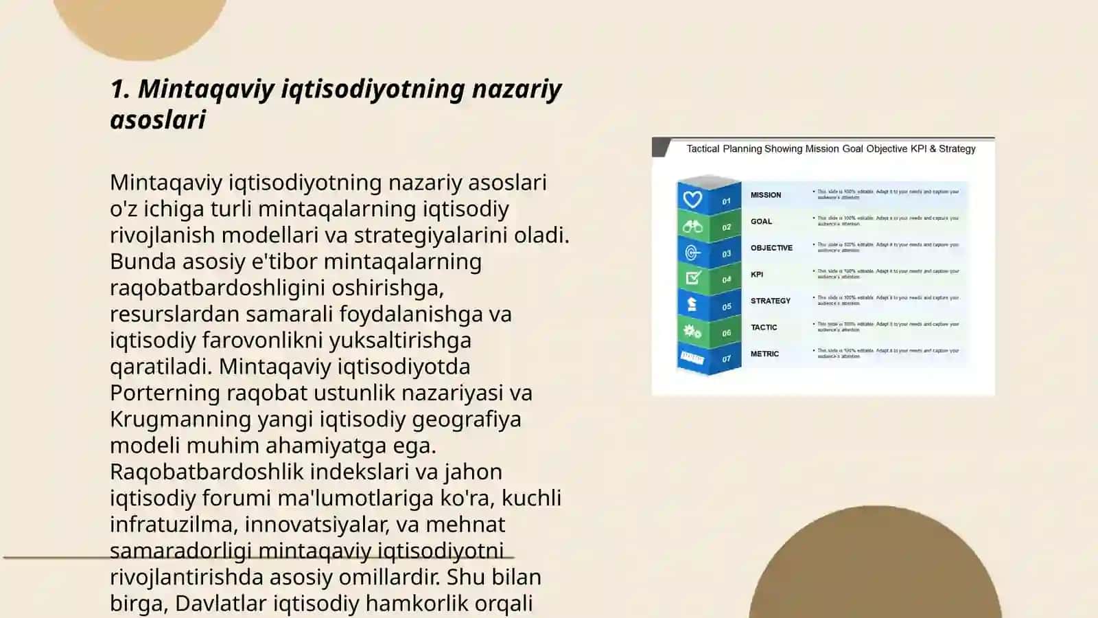 Mintaqaviy Iqtisodiyot fanining predmeti, maqsadi va vazifalari 3