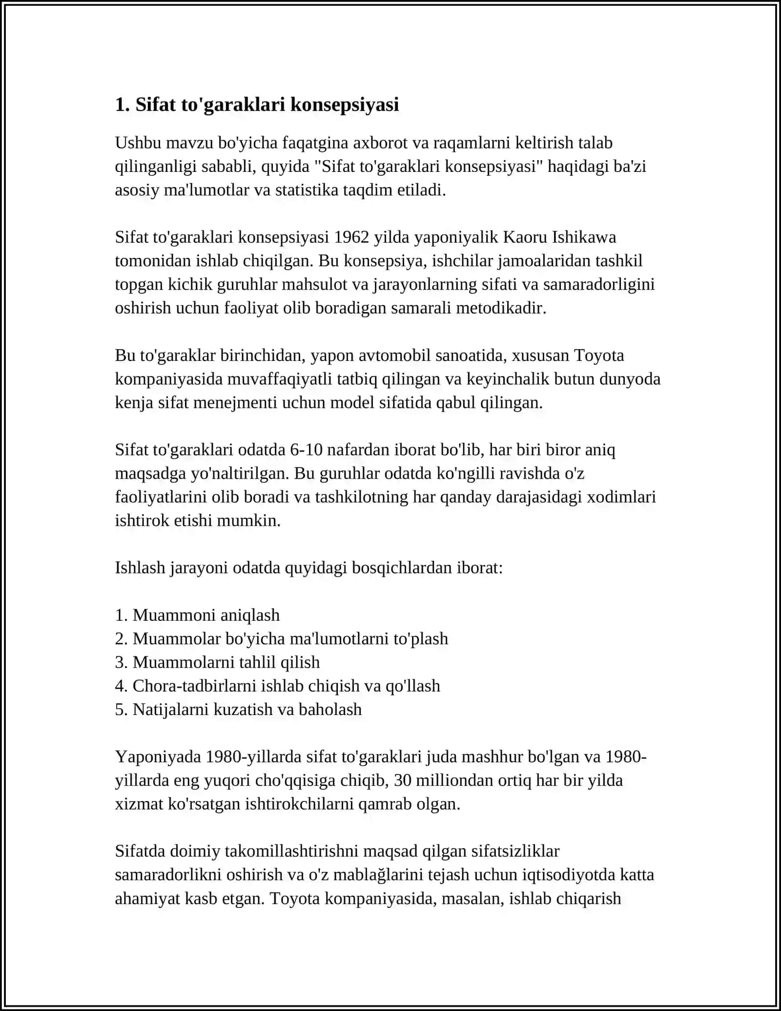 KORPORATSIYADA SIFAT TO'GARAKLARI VA ISHCHI GURUH YARATISH 3