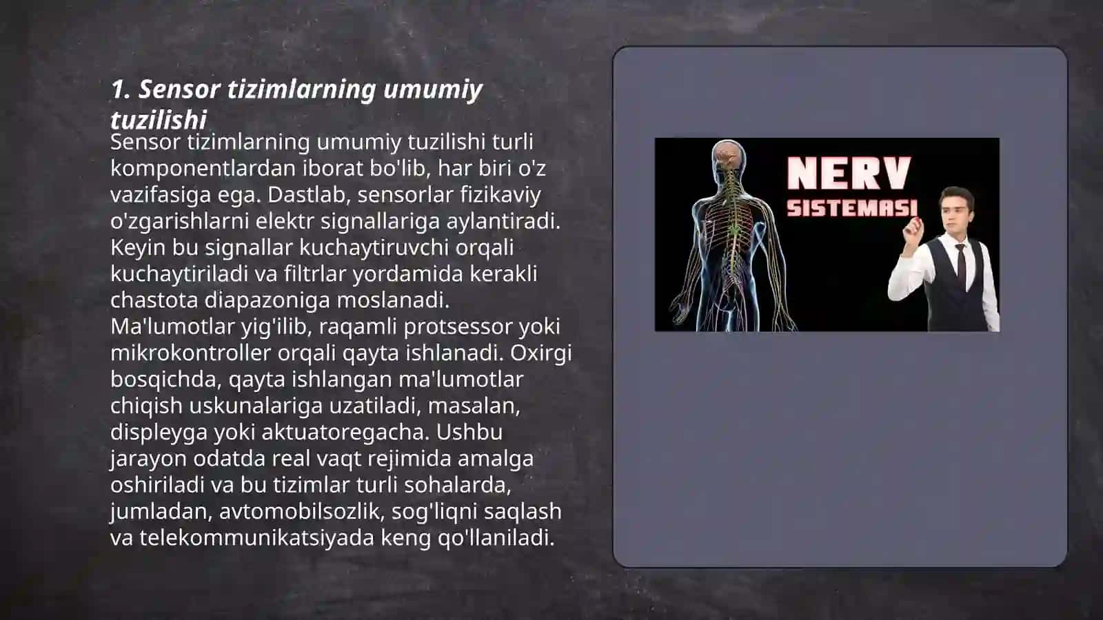 Sensor tizimining yoshga oid ( retseptorlar analizatorlar) Fiziologiyasi va gigiyenasi 3