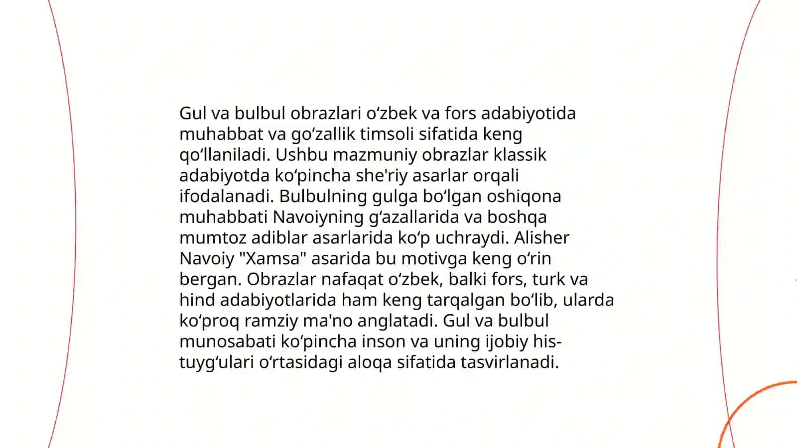 Gul va bulbul obrazlari aks etgan baytlar tahlili 3