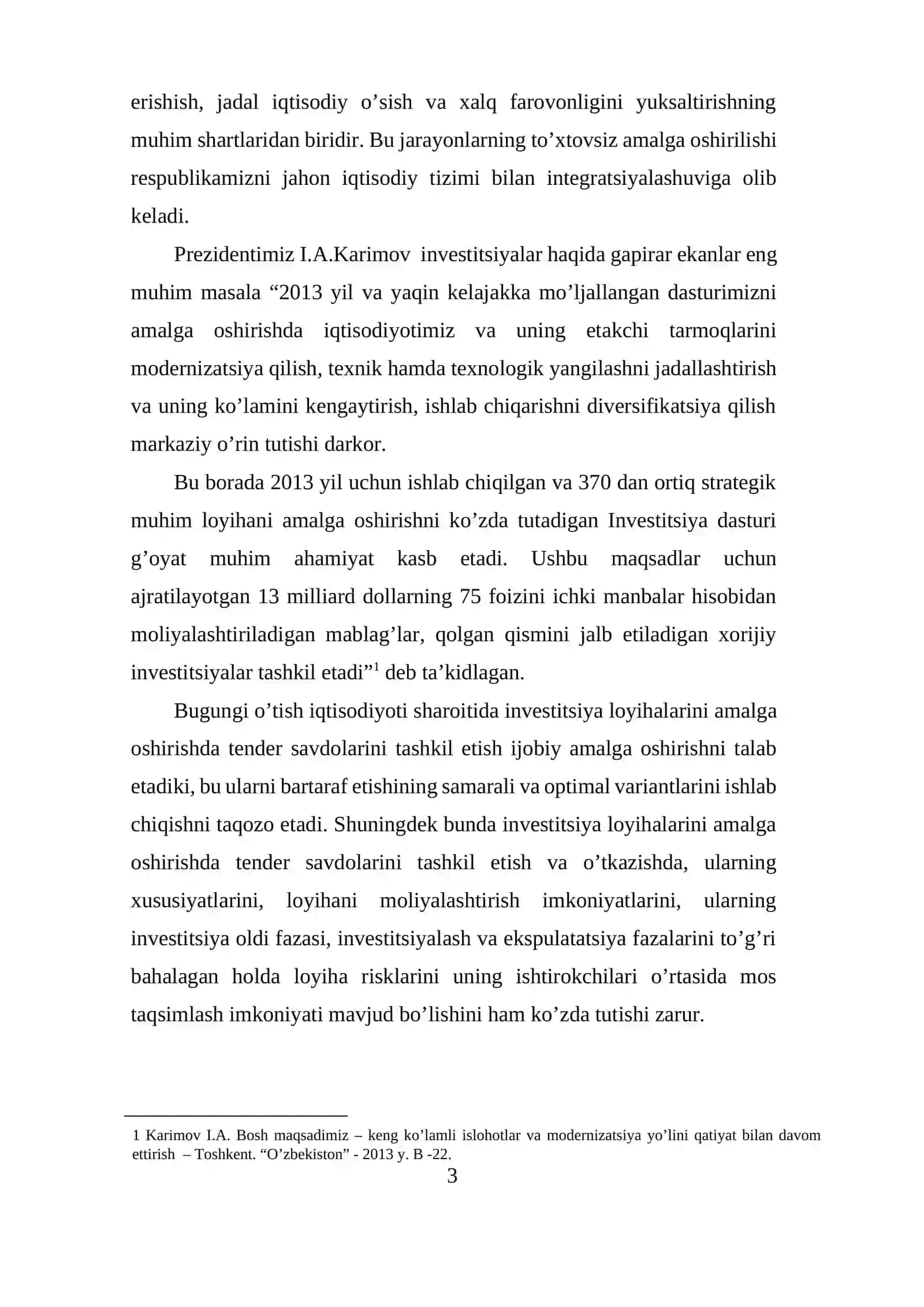 Investitsiya loyihalarini amalga oshirishda tender savdolarini tashkil etish va o’tkazish 3