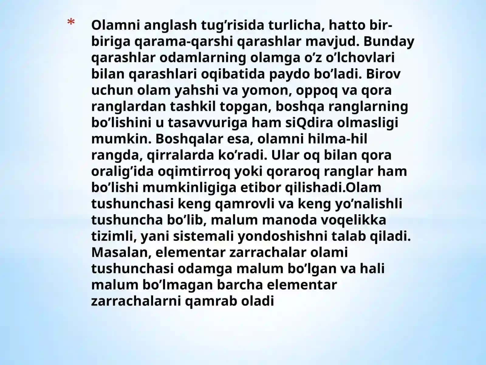 BORLIQ FALSAFASI O’RGANISHNING AHAMIYATI 3