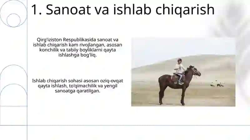 Qirg'iziston respublikasiga iqtisodiy tavsif 3