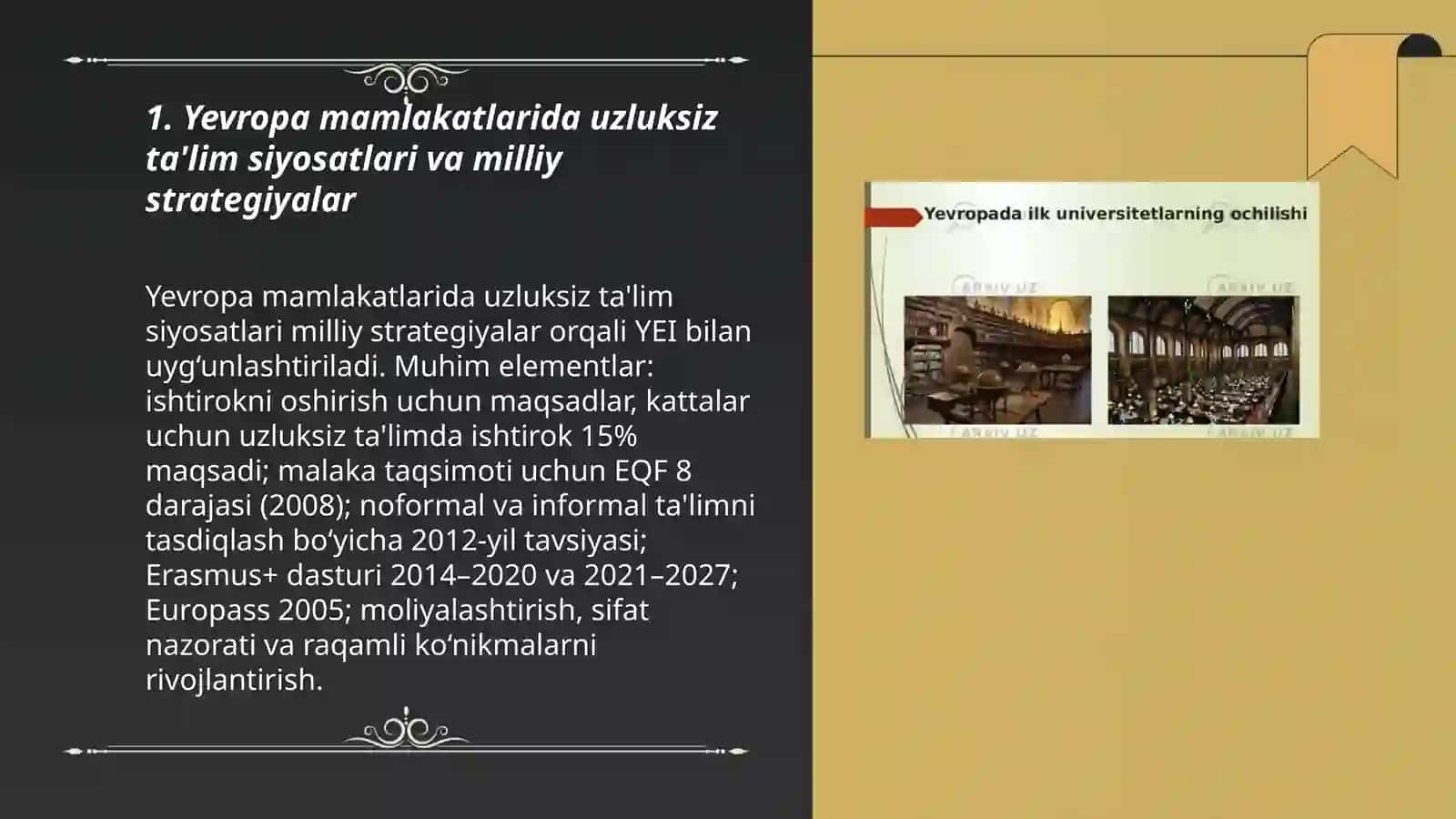 Yevropa mamlakatlarida uzluksiz taʼlimni tashkil etish tajribasi 3