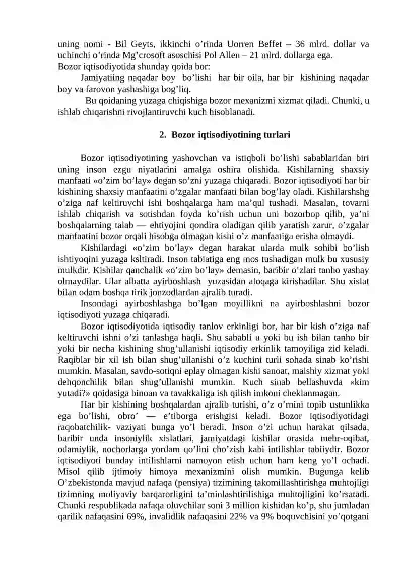 Bozor iqtisodiyotining mazmuni va amal qilishi 3