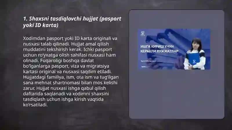 Ishga kirish uchun xujjatlar 3