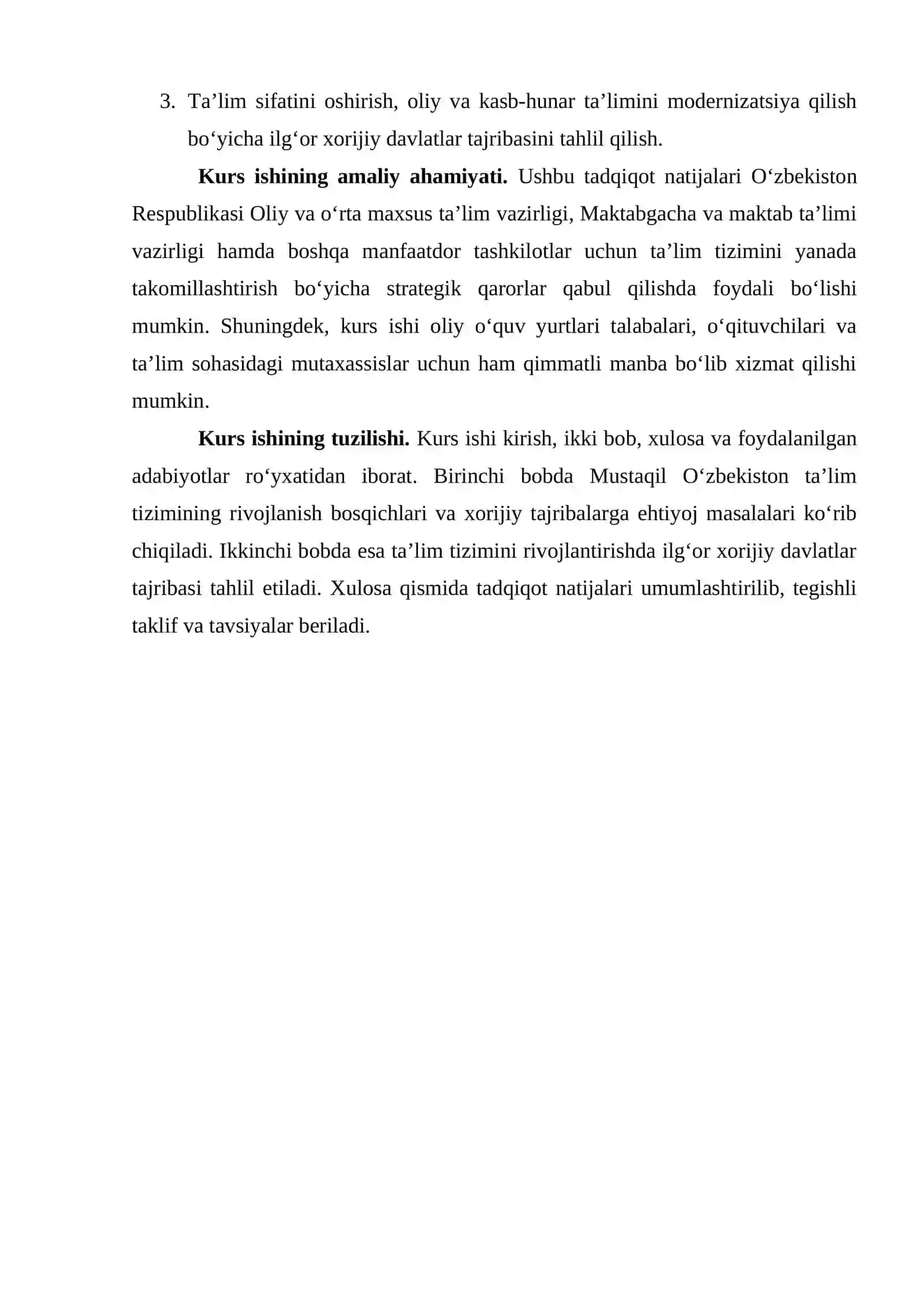 MUSTAQIL O’ZBEKISTON RESPUBLIKASIDA TA’LIM TIZIMINI RIVOJLANISHIDA XORIJIY TAJRIBALAR 3