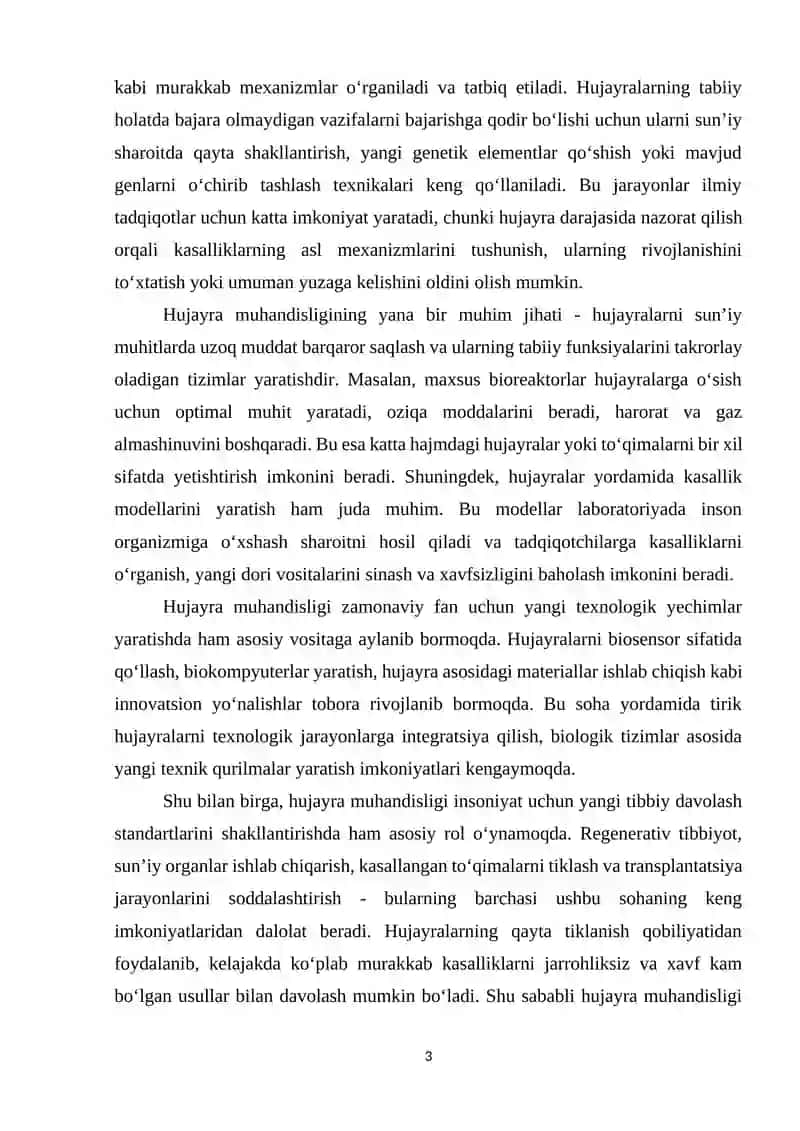Hujayra muhandisligi yutuqlari 3