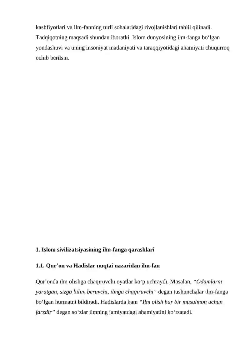 Islom sivilizatsiyasining ilm-fan taraqqiyotiga qo‘shgan hissasi 3