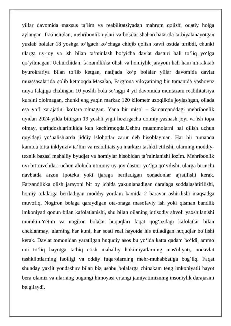 Yetim va nogiron bolalar huquqi 3