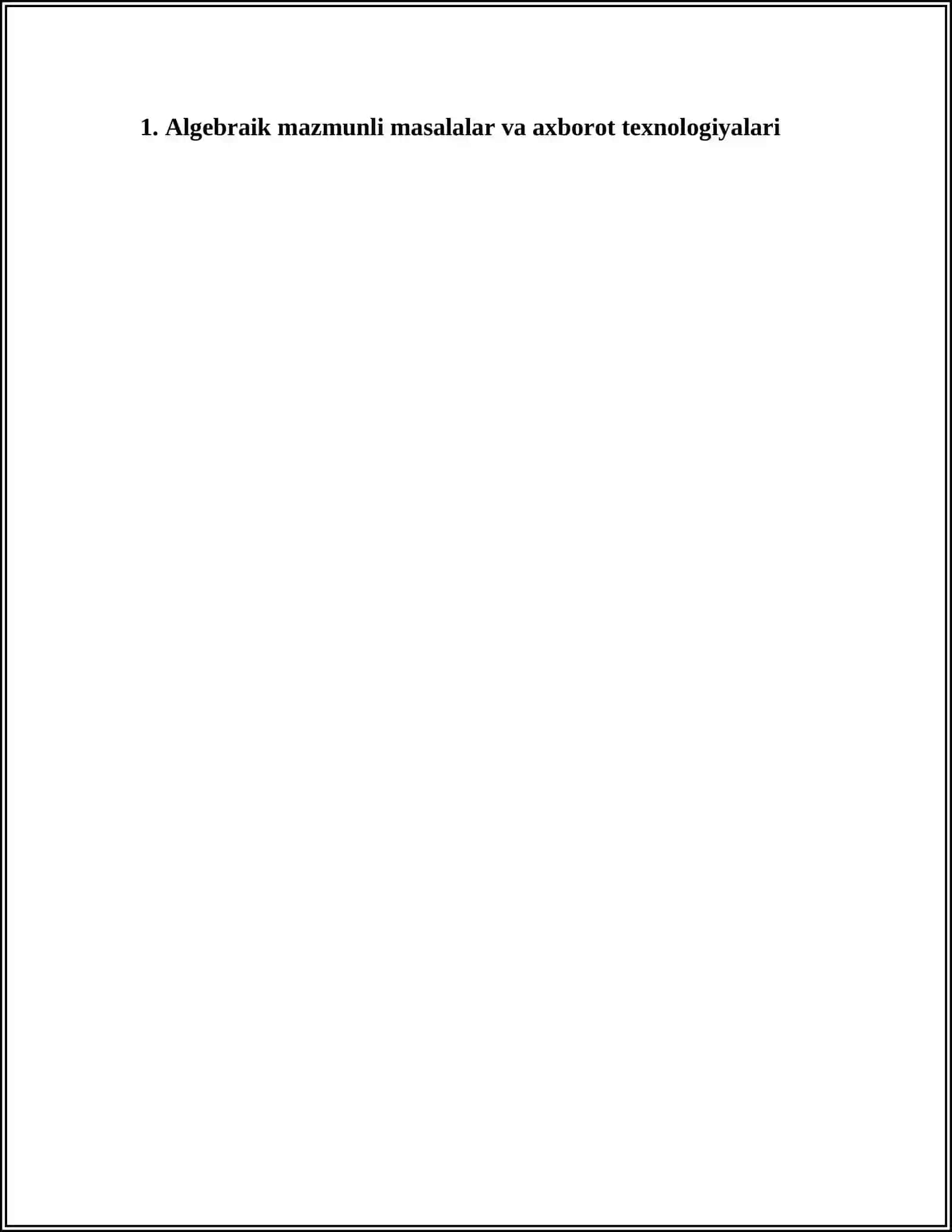 ALGEBRAIK MAZMUNDAGI MASALALARNI YECHISHNI OʻRGATISHDA AXBOROT TEXNOLOGIYALARIDAN FOYDALANISHNI OʻRGATISH 3