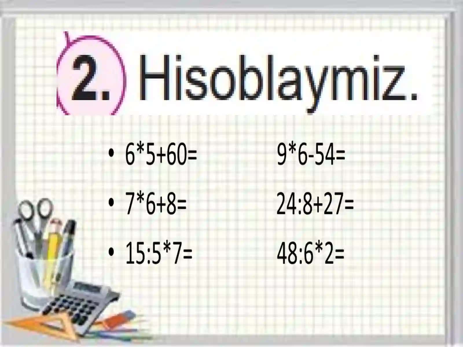 2-sinf matematika fanidan tuzgan 5-Nazorat ishi 3