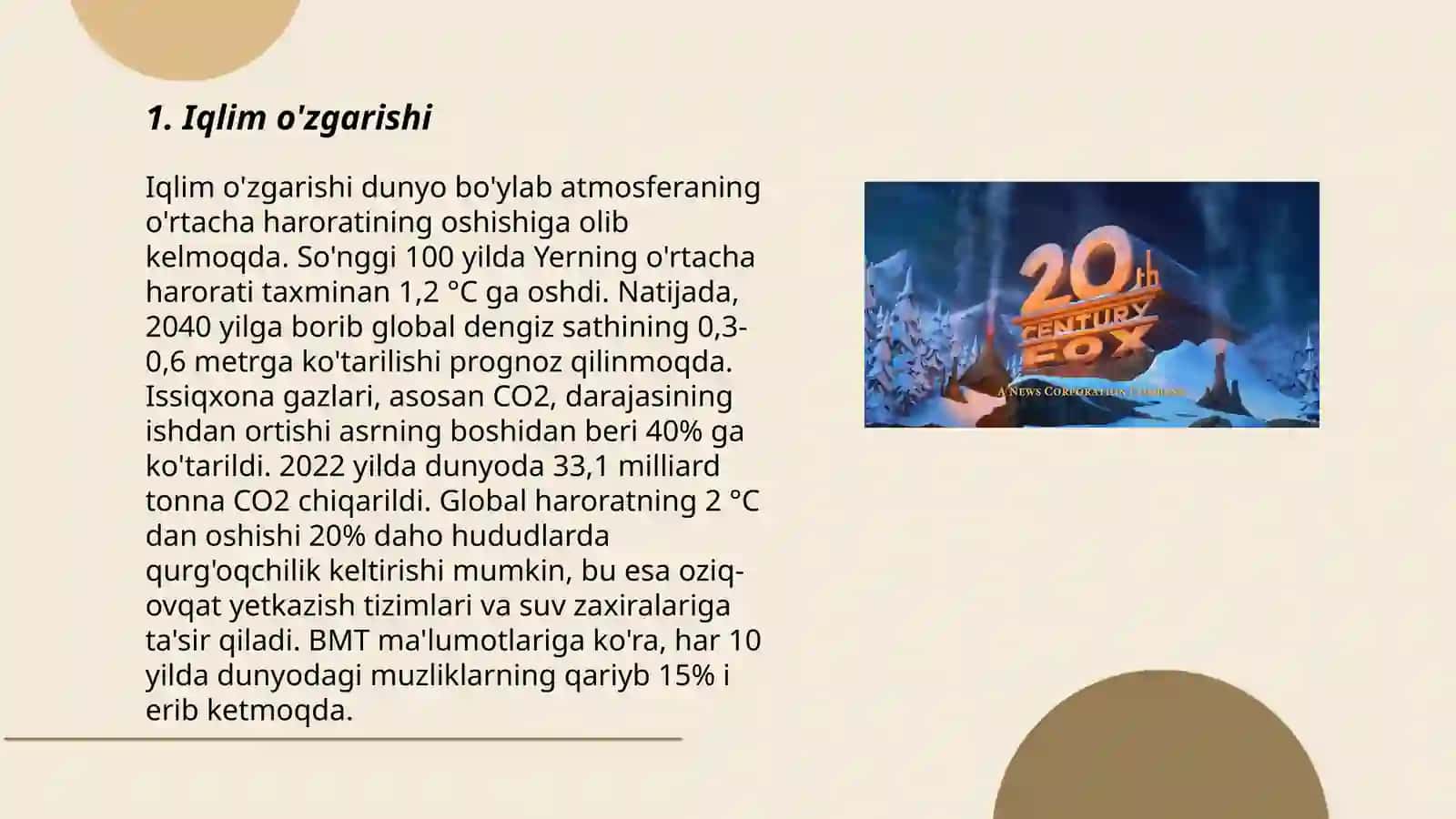 XXI asrning global muammolari va uning oqibatlari 3