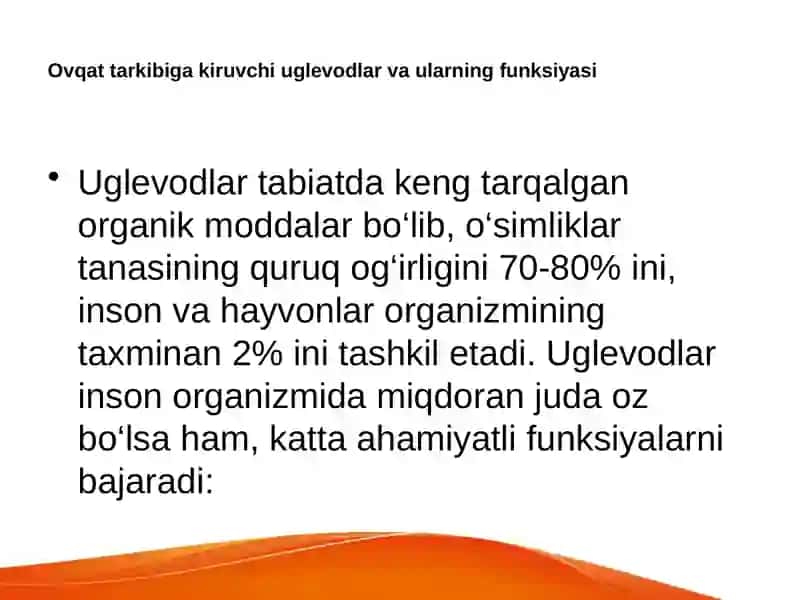 Uglevodlar va glukoza. Glikoliz, glyukoneogenez va pentozofosfatli yo’li 3