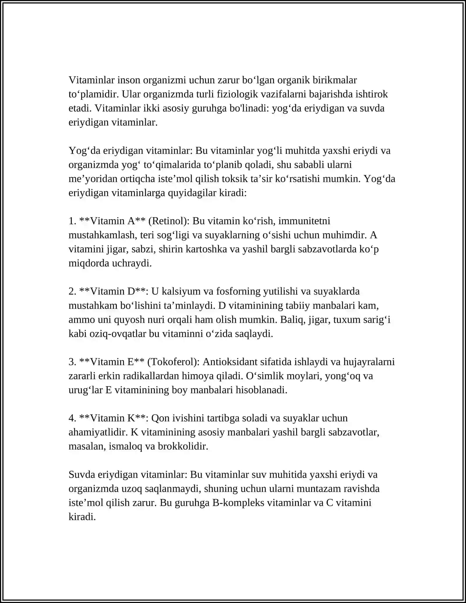 VITAMINLAR 3