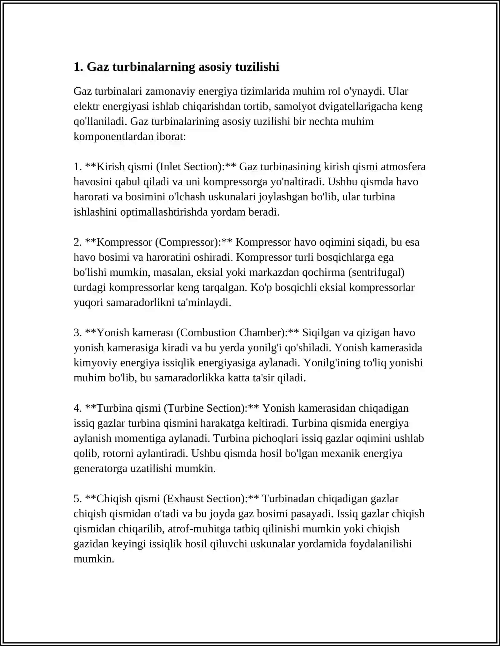 ISSIQLIKNI REGENERASIYALOVCHI GAZ TURBINA QURILMALARI 3