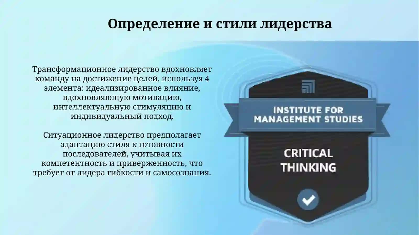 Лидерство и принятие решений: Теория и стили 3