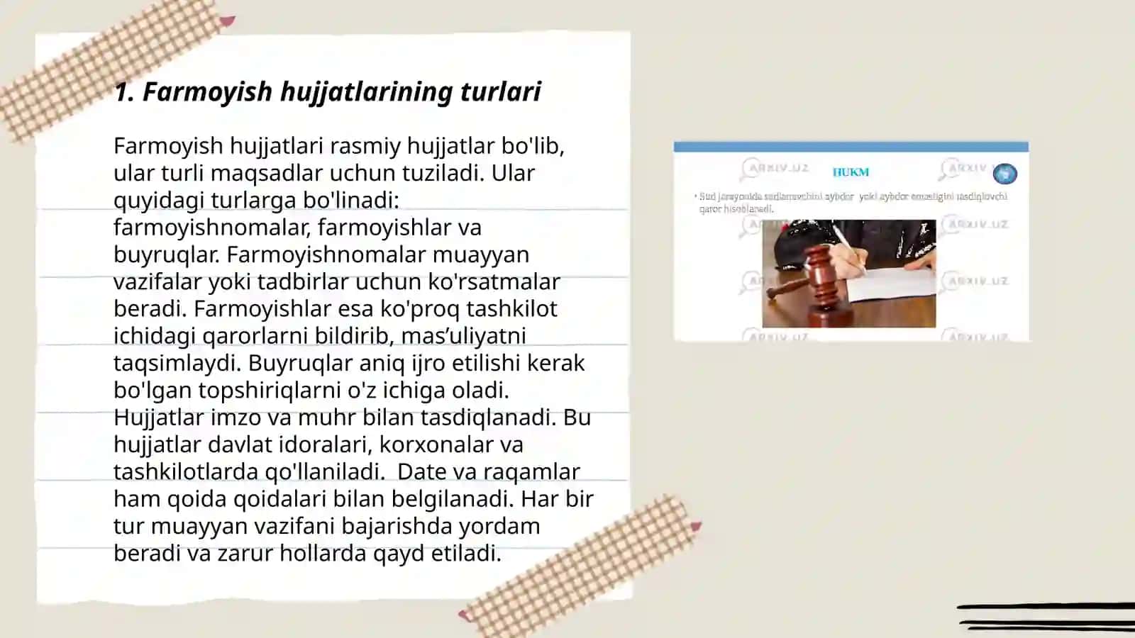 Farmoyish hujjatlari 3